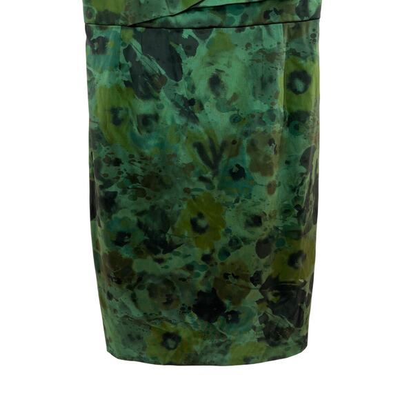 NWOT Kay Unger New York women’s sleeveless V neck satin midi cocktail dress - Picture 3 of 9